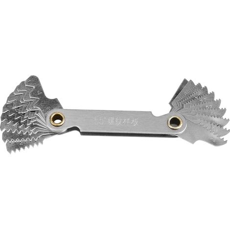 Jauge de pas de filetage impériale en acier inoxydable 55° (1/5)