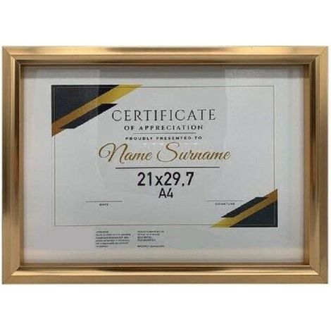 Cadre Photo Photographies Certificats Tableaux Toiles Format A4 21x29,7cm 70784