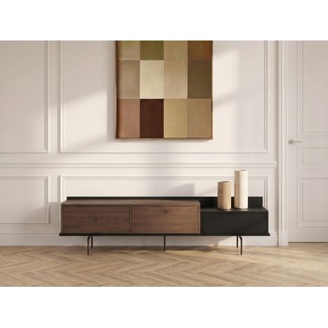 BOBOCHIC - Meuble TV 2 portes 1 tiroir 200 cm FREDA (1/5)