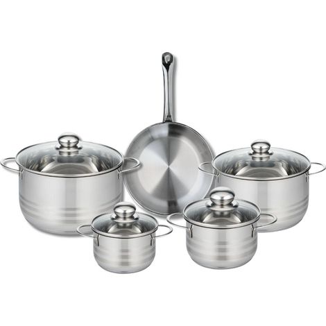 Ensemble de 1 Poêle de cuisson 24 cm et 4 faitouts 14, 16, 20 et 24 cm Elo Profi Brillant (1/5)