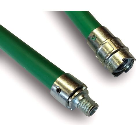 Canne de ramonage verte kiblok Rallonge kit Embout acier fileté M121,75mm - Quantité x10 - Cannes kiblok - 1,40 m