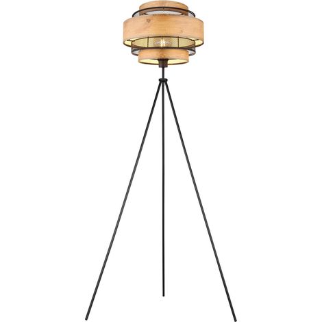 Globo - lámpara de pie - Soeni - natural negro - metal - Ø 60cm - (1/5)