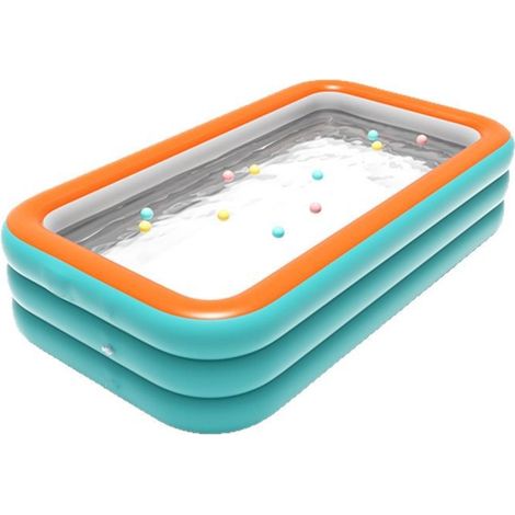 Schwimmbecken für Erwachsene, quadratisches aufblasbares Schwimmbecken, Planschbecken für Erwachsene, Sommer-Planschbecken im Freien für den Familiengarten, aufblasbares Wasserspielzeug