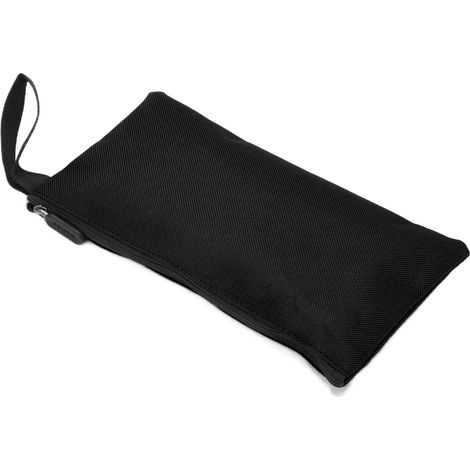 Sac de Rangement Imperméable en Toile Résistante - Poche à Fermeture Éclair Portable pour Outils et Objets - Noir (1/5)