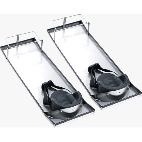 Mophorn Concrete Knee Boards Stainless Steel - 30'' x 10'' Sliders for Concrete Work, with Knee Pads and Board Straps for Cement and Concrete Finishing (1/5)