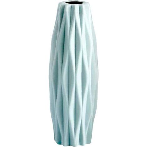 Vase Céramique - 23 cm - Design Ondulation Eau - Décor Intérieur Salon Chambre Bureau - Pour Fleurs Séchées Pampas - 1 Pièce (1/5)