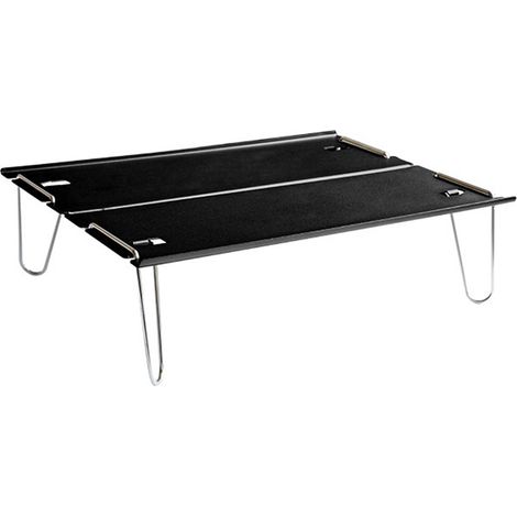 Table pliante aluminium Mini camping Noir Pliable Léger Sac inclus Idéal pique-nique randonnée voyage extérieur robuste (1/4)