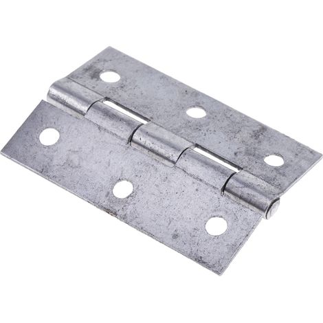 Rs Pro – Charnière en acier pour meuble 75mm x 49mm x 1.4mm – Type crosse – Vissage rapide – Pack de 2 unités (1/4)