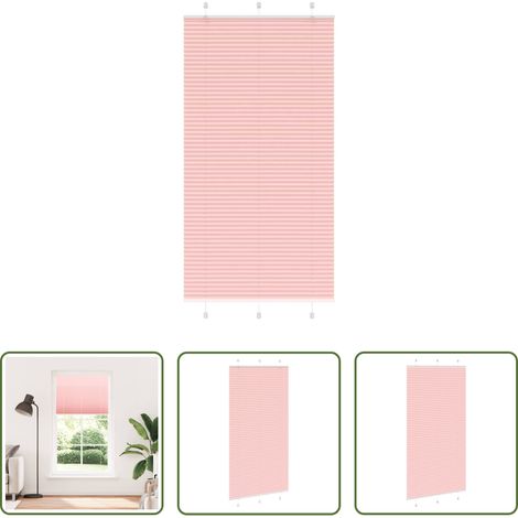 vidaXL Sonnenschutz - Plissee Rosa 105x200 cm Stoffbreite 104,4 cm Polyester (1/5)