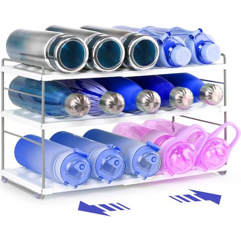 Étagère à bouteilles extensible pour réfrigérateur, armoire réglable, organisateur de cuisine, organisateur de bouteilles pour cuisine, plan de travail, armoire, bureau (1/5)