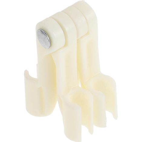 Clips de fixation pliables pour moustiquaires, en plastique blanc (1/5)