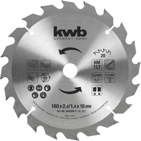kwb 584359 Lama circolare 160 x 16 mm 1 pz. (1/2)