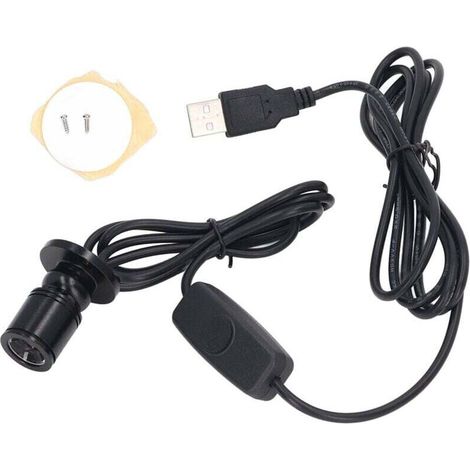Mini-Spot, dimmbarer LED-Spot mit 2 m Kabel für Malerei, Fotografie, Pflanzen, Schmuck, Vitrinen, Modellbeleuchtung (warmweißes Licht 3000K)