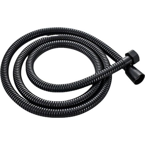 Connettore per tubo flessibile doccia nero opaco lungo 1,5 m, cavo flessibile doccia universale in acciaio inox, antideflagrante (1/3)