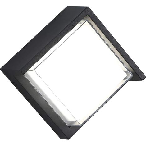 Applique d'extérieur LED moderne 12 W, applique murale d'extérieur LED, lampe d'extérieur moderne étanche Ip65, fonte d'aluminium noire pour applique murale extérieure et intérieure, blanc froid 6000 
