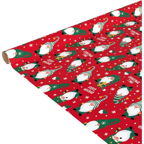 Traditionelles grünes Weihnachtsgeschenkpapier, 200 x 70 cm - (1/5)