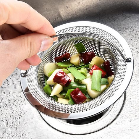Lot de 2 Filtre Evier Cuisine - Bouchon Evier Cuisine Passoires d'évier de Cuisine en Acier Inoxydable - Passoire pour évier - Prote (1/4)