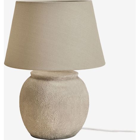 Lampada da tavolo in ceramica e lino Kenaris SKLUM