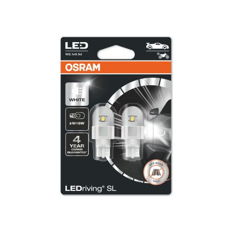 2x Ampoules LEDriving SL W16W WHITE 921DWP-02B 12V OSRAM (1/4)