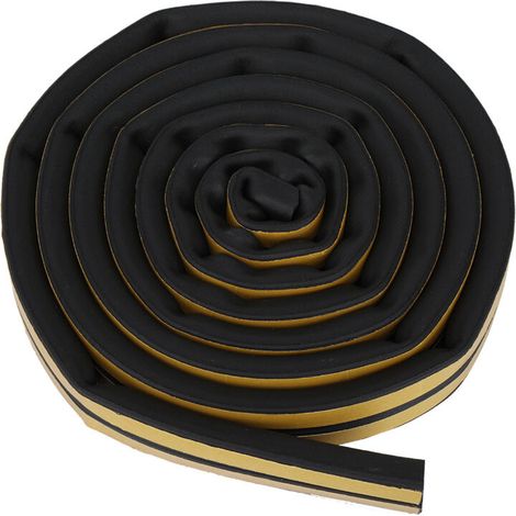 Selbstklebender Mückenschutz-Dichtungsstreifen für Türen und Fenster, 5 Meter, 14 x 12 mm (schwarz)
