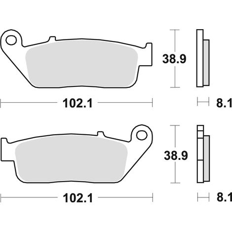 Plaquettes de frein TRW ZF KH142 Sinter Street BMW C-EVOLUTION '14-, C 650 '11-, Suzuki Burgman 650 '04-, avant