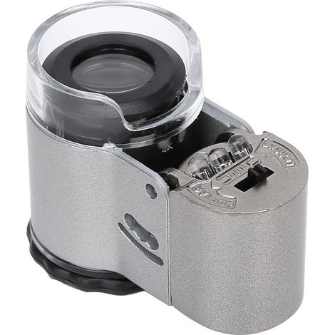 Microscope grossissant 50x, mini détecteur de billets portable à LED, évaluation de bijoux (1/5)