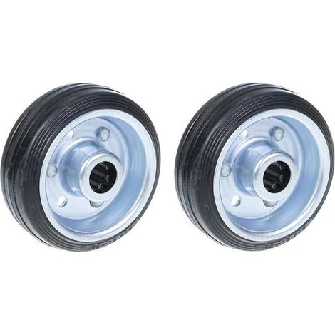 80mm 3" rubber wheels