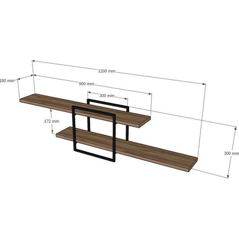 Estante de pared, estante de almacenamiento Shelf Atlantic Pino (1/5)