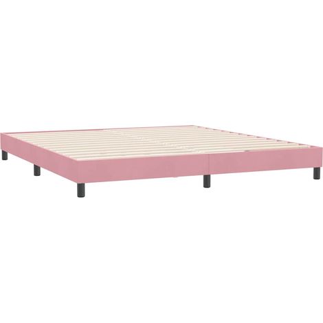 Maison Exclusive - Bettgestell ohne Matratze Rosa 180x210 cm Samt