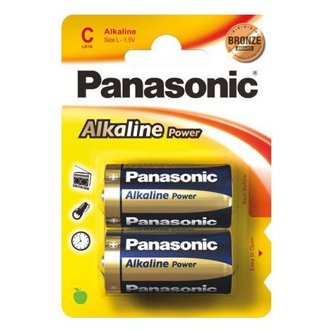 Panasonic LR14 Alkaline Power Batteria Alcalina Mezza Torcia C 1,5V Confezione da 2 pz colore Blu Oro (1/2)