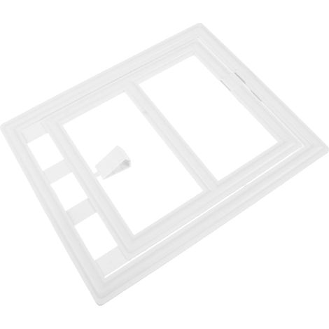 POPETPOP Porte Moustiquaire pour Animaux en Plastique Blanc (1/5)