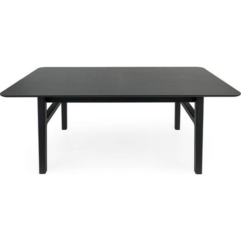 Table à Manger Extensible "Butterfly" 180-220cm Noir