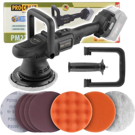 Procraft PM22bb Akku Poliermaschine 20 Volt 150 mm Solo - ohne Akku, ohne Ladegerät