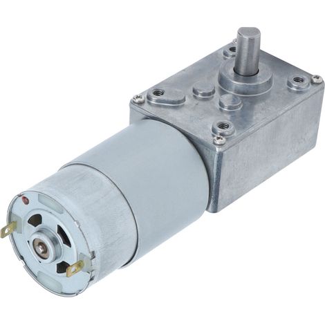 Gleichstrommotor mit 2-seitig kugelgelagerten, stabilen, selbsthemmenden und robusten Schneckengetriebe für Haushaltsgeräte, 12 V DC, 470 U/min (1/5)