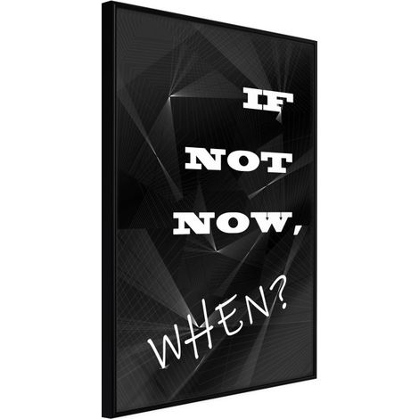 Affiche Murale Encadrée "When" 21 x 30 cm Noir