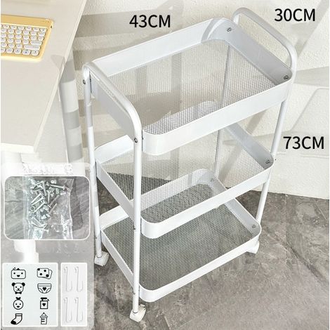 Étagère de rangement à plusieurs niveaux réglable du sol au plafond pour chambre, salon, cuisine et salle de bain, meuble colonne à roulettes pour dortoir et snacks, 5 étages.