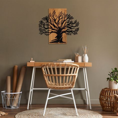 Décoration murale en métal et bois Arbre Modèle 7 (1/5)