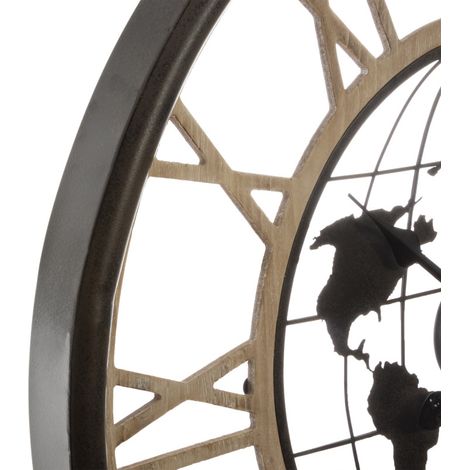 Horloge "Monde", métal Diamètre 67 cm Atmosphera -  - (1/3)