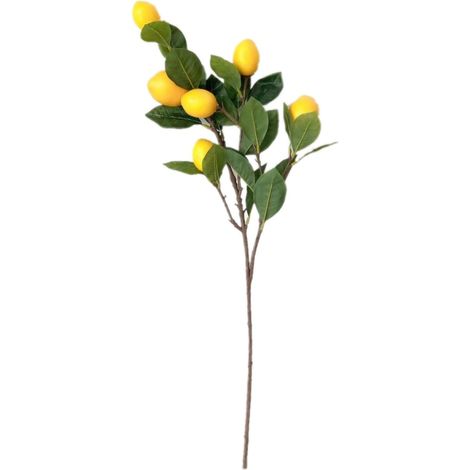 Künstlicher Zitronenbaum, 65 cm hoch, lange gelbe Zitrone (1/4)