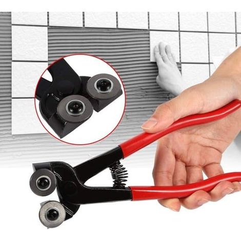 Dailygoods - Pince à mosaïque 200 mm - Épaisseur de coupe 15 mm - Poignée en caoutchouc - Acier 55 - Lames en carbure YG8 - Prise en main confortable - Coupe-carreaux