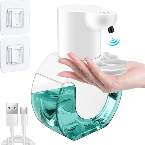 Dispenser di sapone automatico a parete, ricaricabile tramite USB. (1/5)