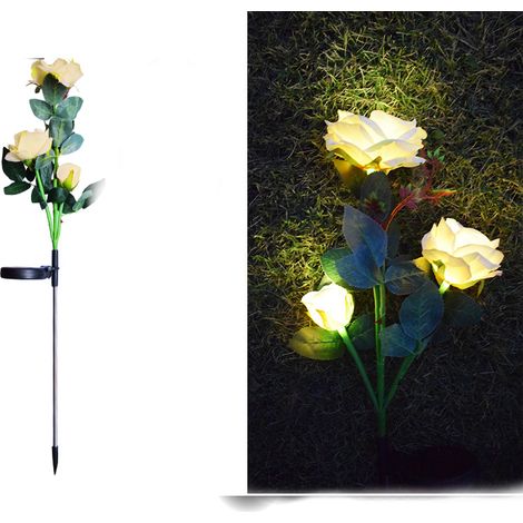 Lampe solaire rose décorative pour jardin extérieur-AquaForge (1/5)