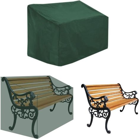 Protective cover for a 2-seater garden bench – Waterproof, windproof, UV resistant – 210D Oxford fabric – 134 x 66 x 89 cm (green) – UV 210 D (1/5)