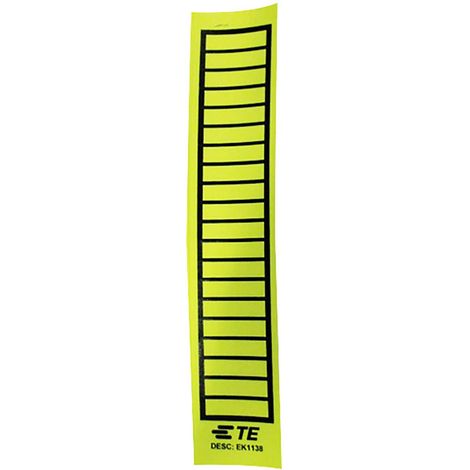 TE Connectivity 6-1768019-9 EK1138 Etiquette de câble EK 38 x 11 mm Couleur de la surface de marquage: jaune Nombre d'é