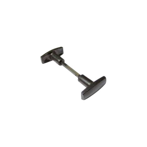 Bouton double ovale évidé fonte noire sans portée carré 6 x 80 mm - TORBEL INDUSTRIE