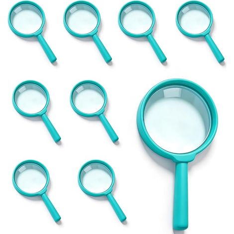 Set of 8 60mm Reading Magnifiers for Observing Insects Stamps Coins and Small Objects Educational Gift (1/5)