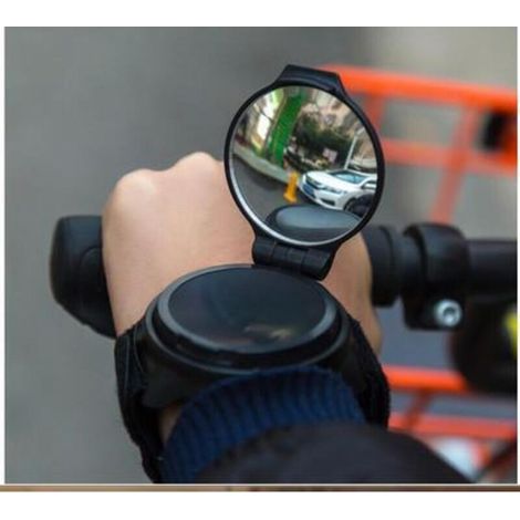 Grand angle vélo rétroviseur vélo rétroviseur poignet bracelet vélo rétroviseur montagne vélo de route (Pack de 1, portable) (1/5)