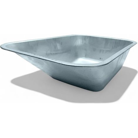 Vasca in metallo zincato per carriola capacità 85 litri 59x82x39 cm resistente e durevole per uso intensivo (1/3)