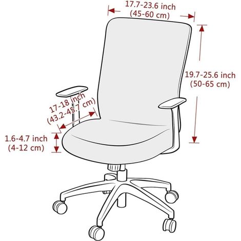 Couverture Élastique, Imperméable et Lavable pour Fauteuil de Bureau, Chaise Pivotante ou d'Ordinateur - Protection Intégrale Moderne(Light Gray) (1/3)