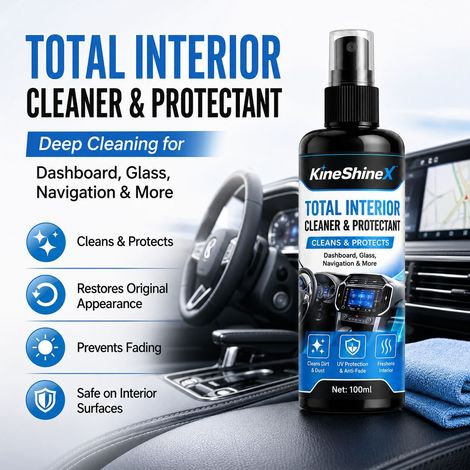 KineShineX Car Interior Cleaning and Care Spray removes dust, oil stains, and fingerprints, and is suitable for dashboard screens. (1/4)